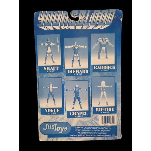 1995 Justoys Youngblood Image Rob Liefeld Sealed Chapel Bend-Ems Figure w/Comic - Picture 2 of 3